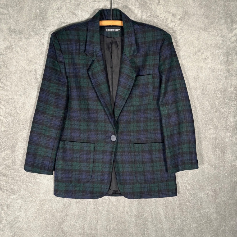 Vintage Savannah Oversized Plaid Blazer Women Size 10 Business Academia Boxy Y2K
